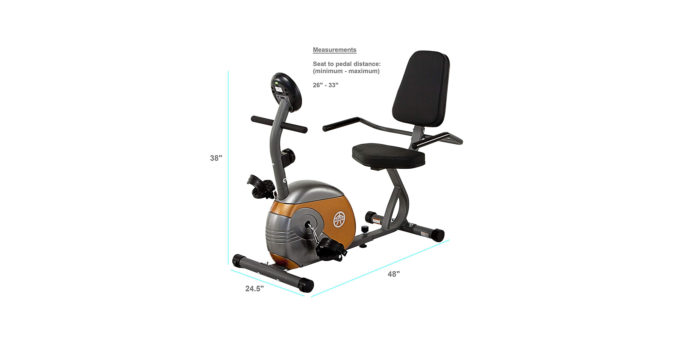 Marcy Recumbent Exercise Bike with Resistance ME 709